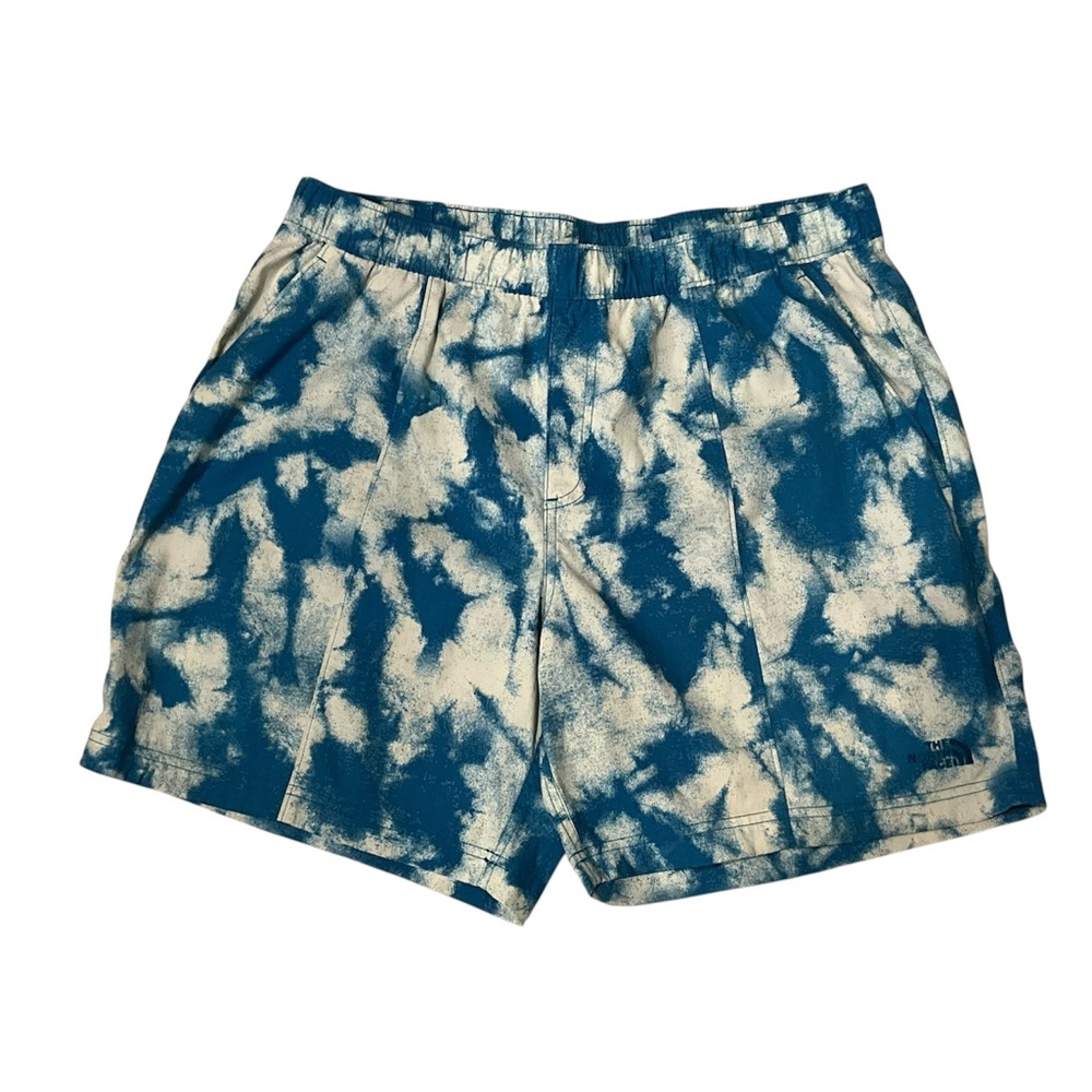 The North Face Class V Blue and White Patterned Shorts Large